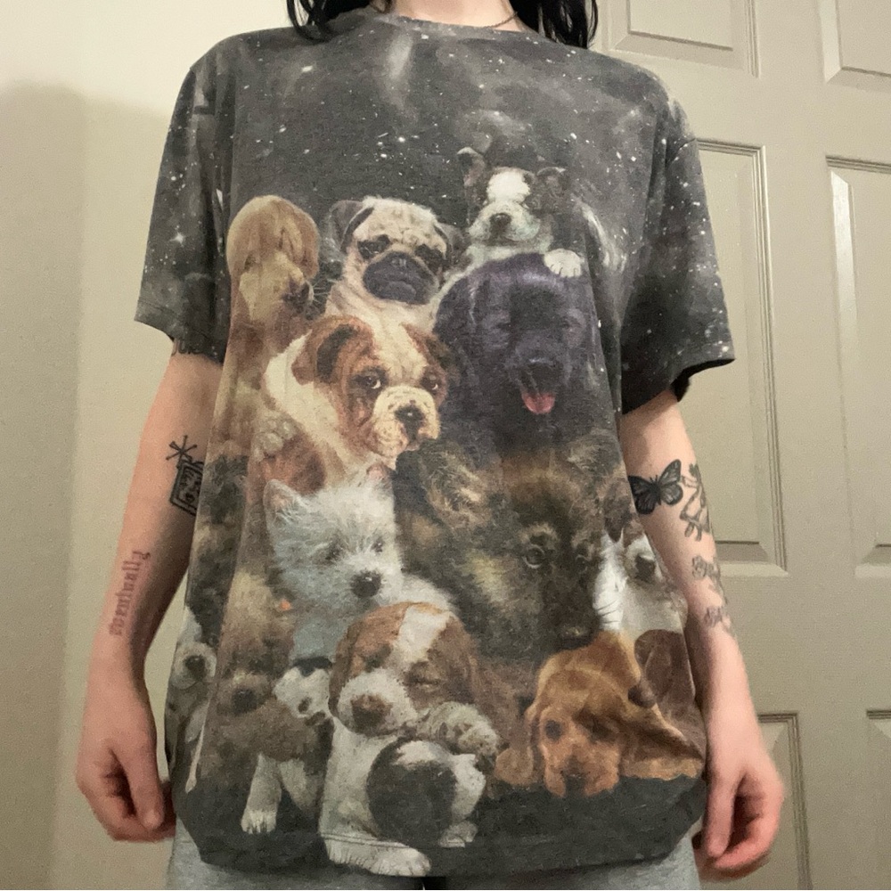 cool galaxy dog tee